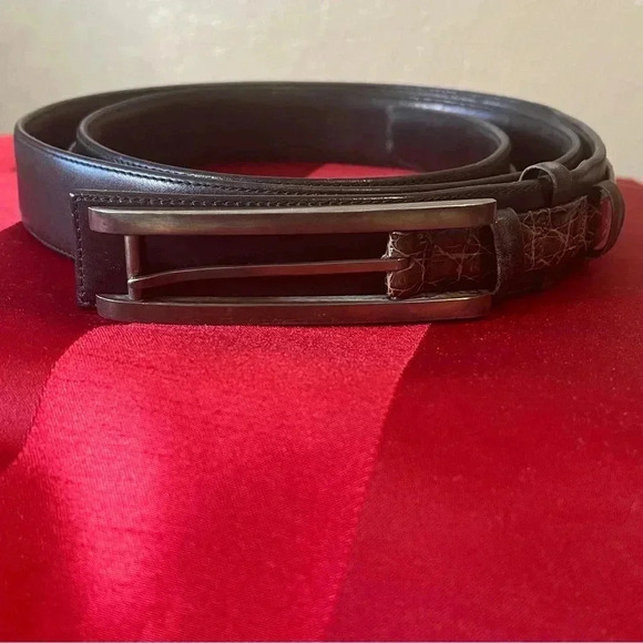 Jeweler Matthew Feldman Timeless Vintage Thin Leather Designer Belt Buckle Art - Picture 4 of 15